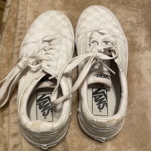 Vans Old Skool White Checkerboard Sneakers